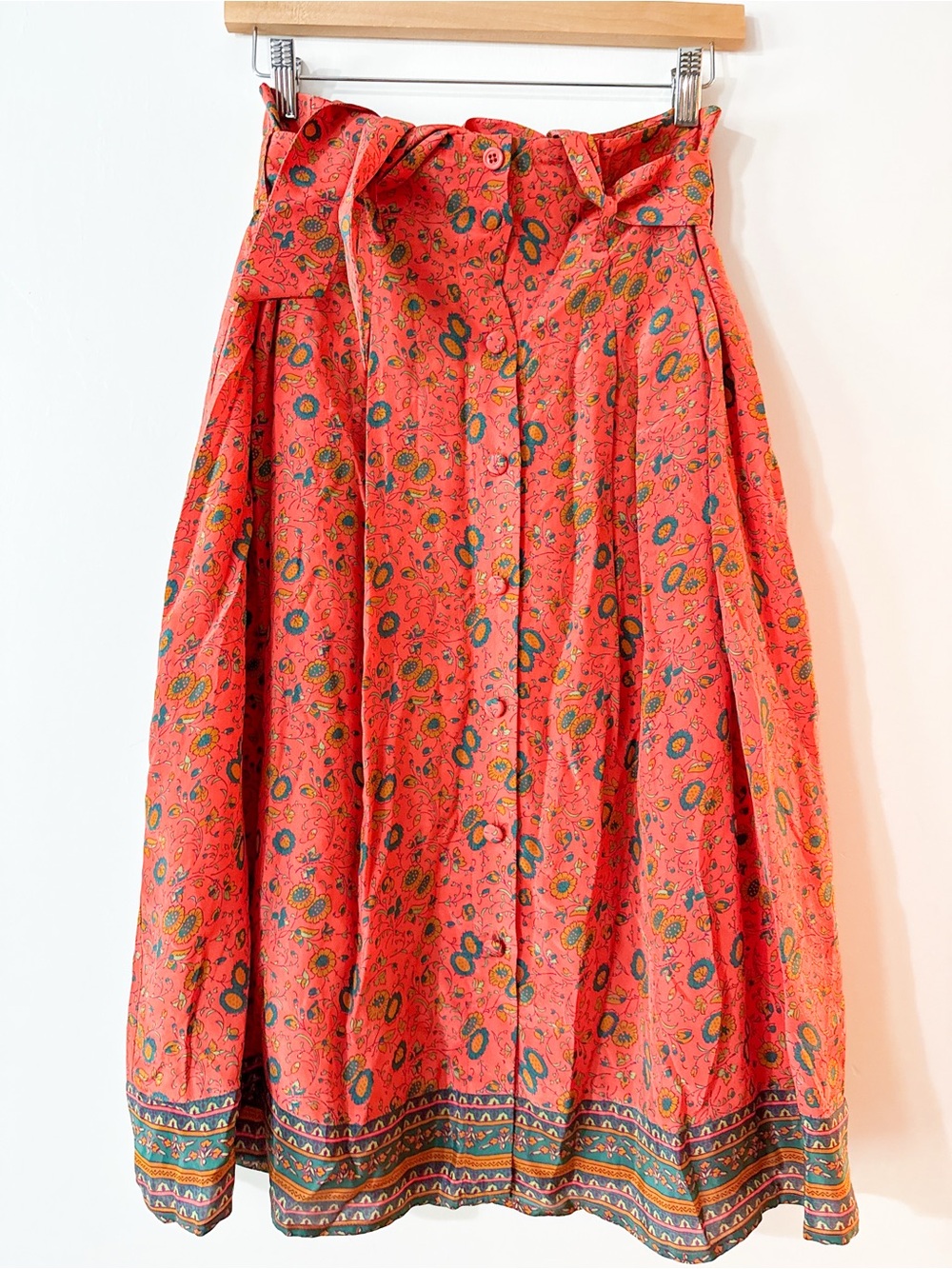 Sezane Amandine Skirt Havana Floral Size 36 US 4 - Picture 7 of 11